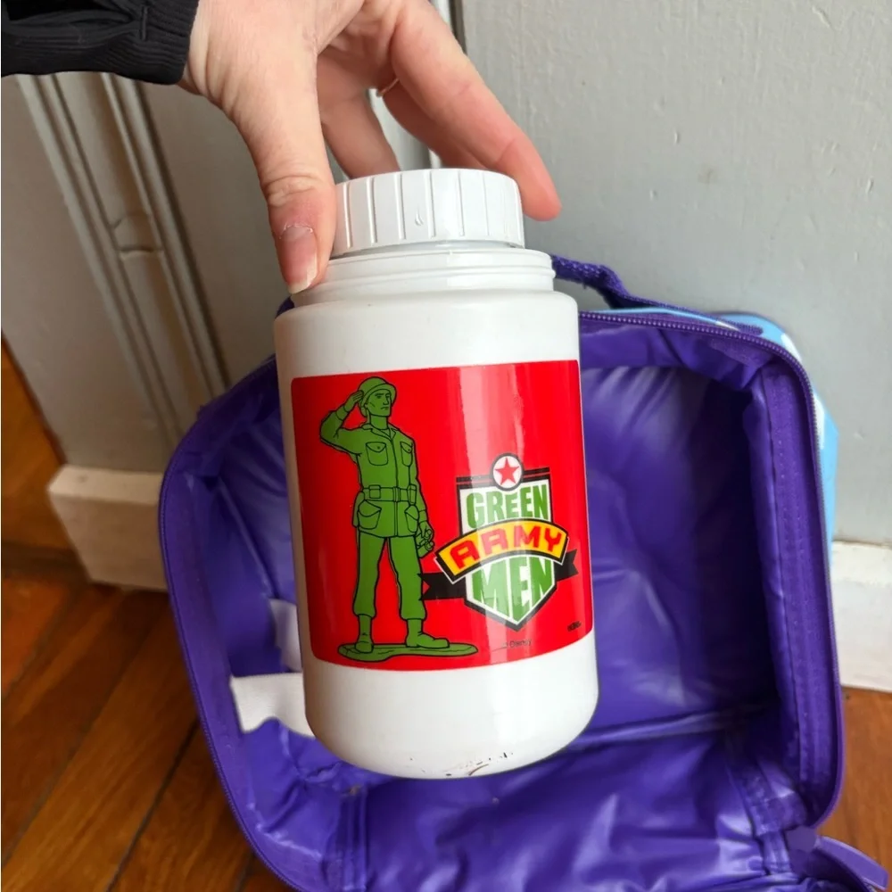 Vintage 1995 Disney Toy Story THERMOS Lunchbox and Army Man Thermos Container